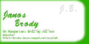 janos brody business card